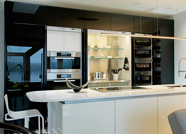 Black and White Kitchen - Open