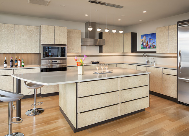 Portland High Rise Laminated Kitchen Cabinets