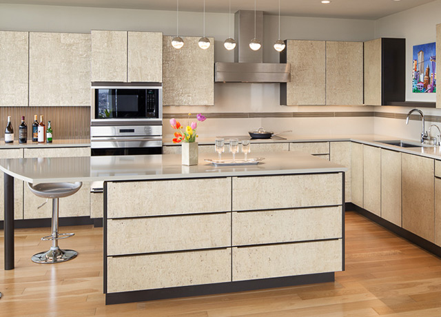Portland High Rise Laminated Kitchen Cabinets